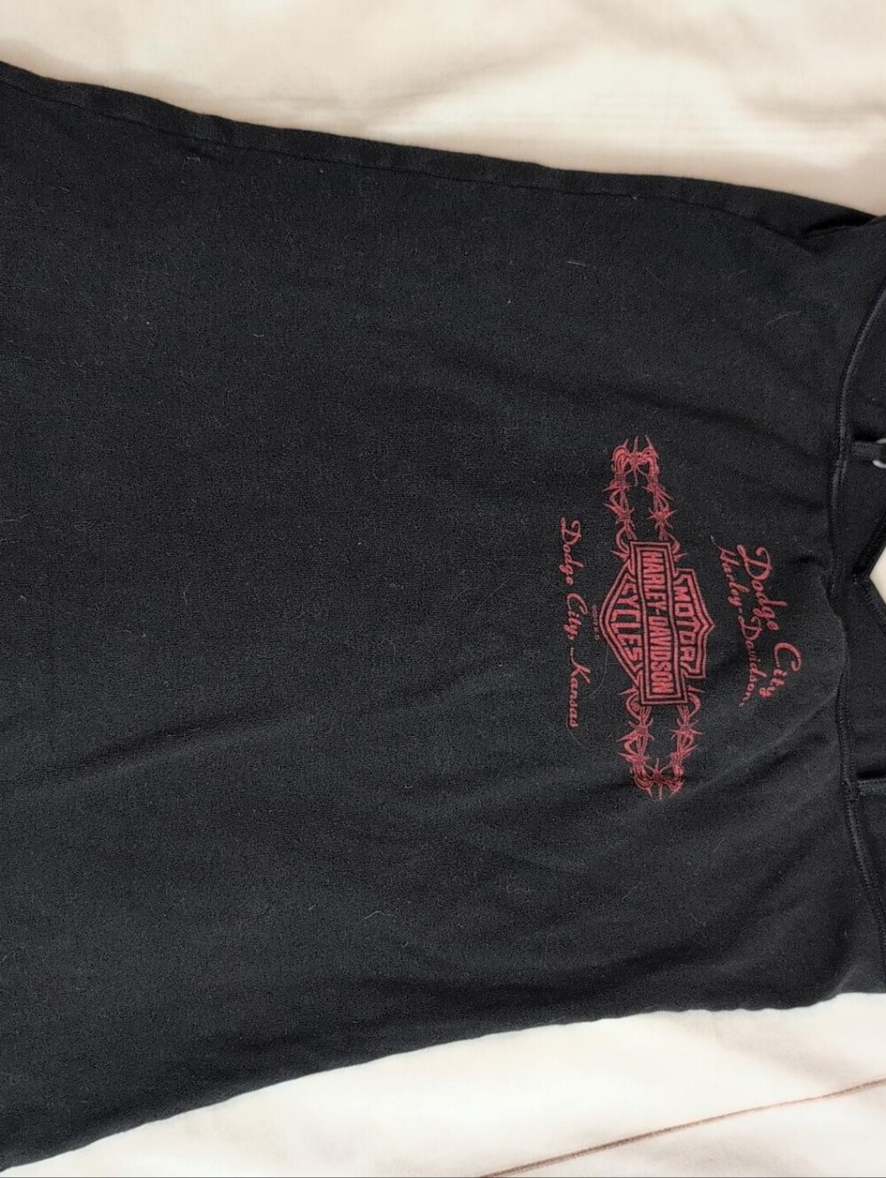 Harley Davidson Womens M Tattoo Heart Swallow Cami Tank Dodge City Kansas Y2K - Picture 4 of 6